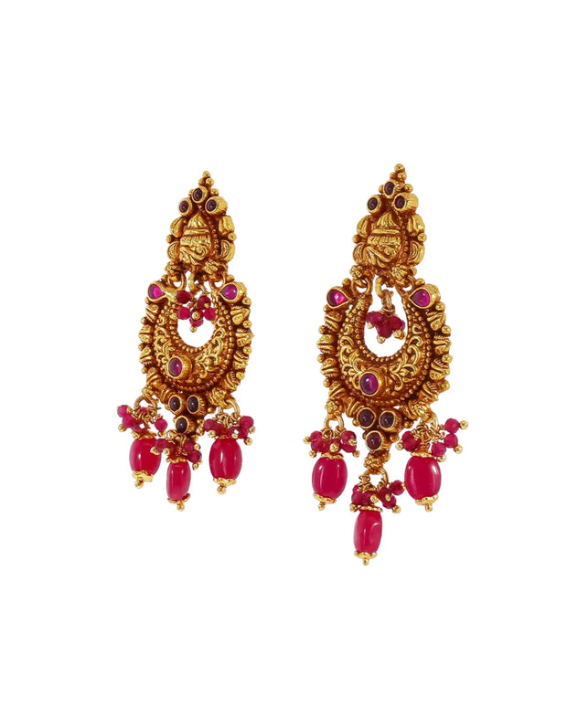 Royal Red Chandbalis by Devah