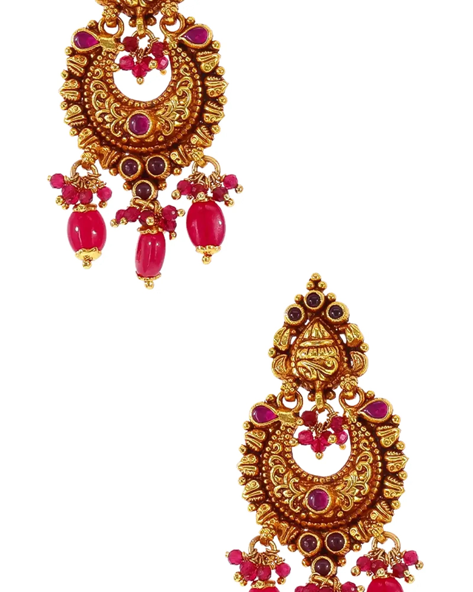 Royal Red Chandbalis by Devah