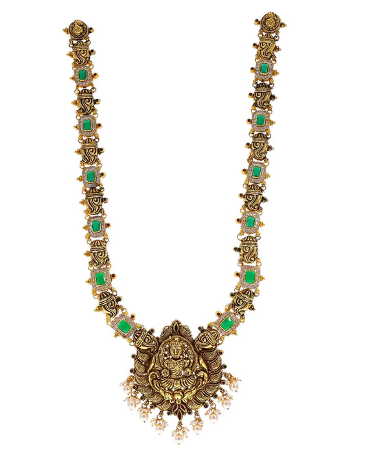 Royal Lakshmi Matinee Necklace in 92.5 Silver