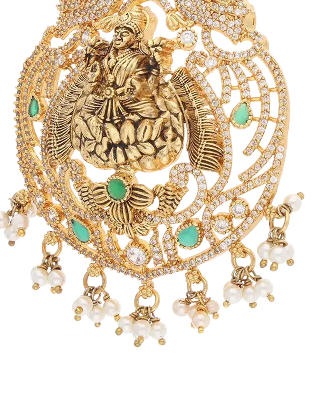 Peacock Elegance Lakshmi Heritage Pendant