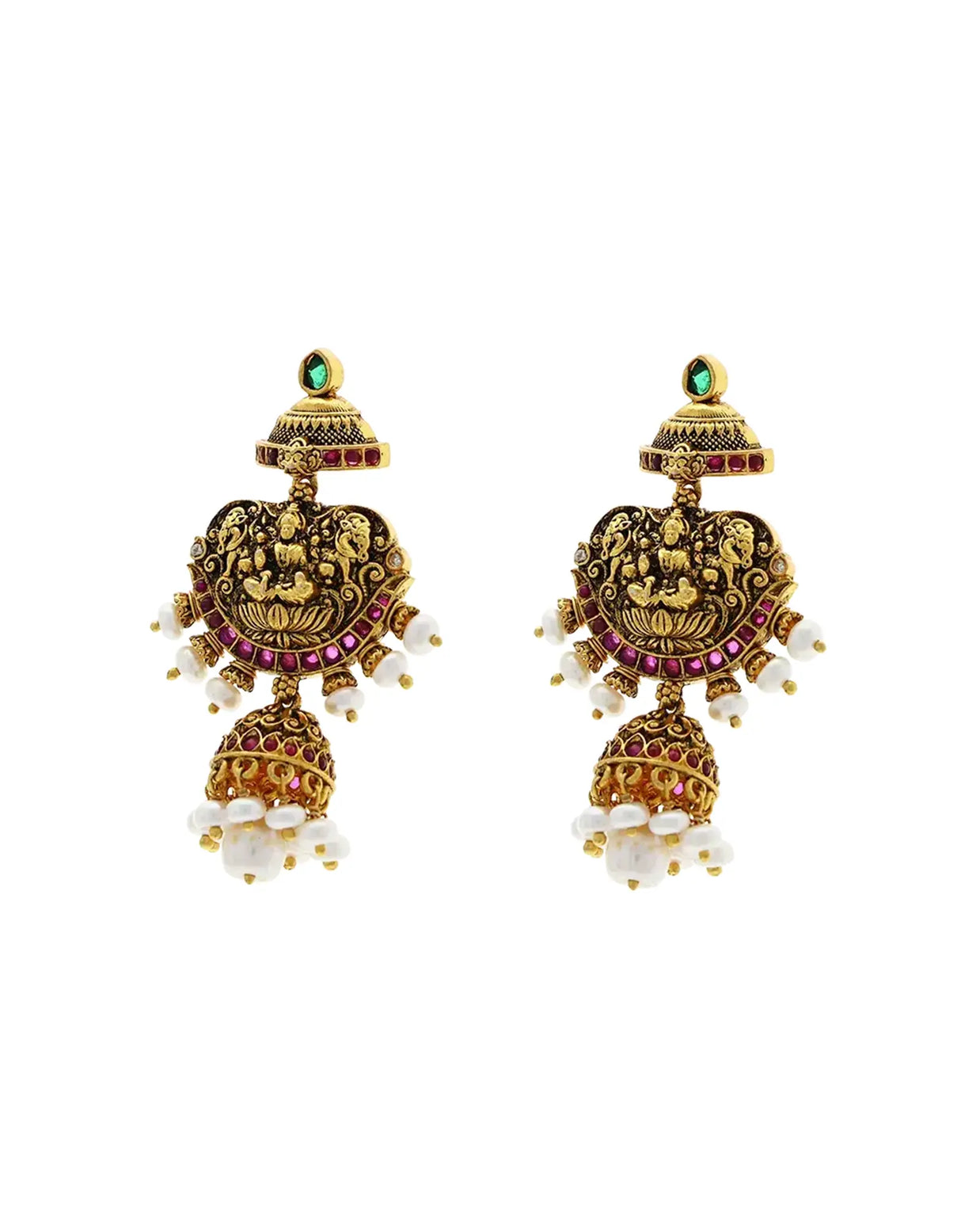 Radiant Lakshmi Jhumkas: Timeless Elegance