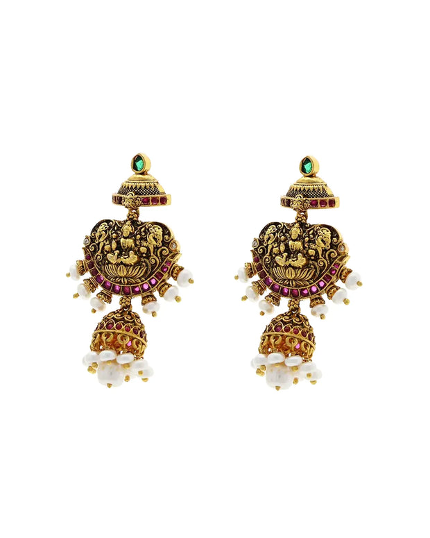 Radiant Lakshmi Jhumkas: Timeless Elegance