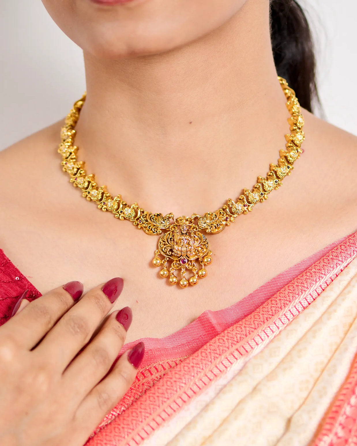Antique Lakshmi Peacock Necklace