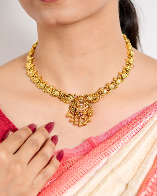 Antique Lakshmi Peacock Necklace