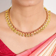 Antique Lakshmi Ruby Stone Necklace