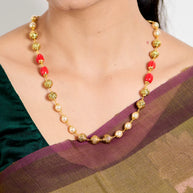 Antique Coral & Pearl Beads Mala