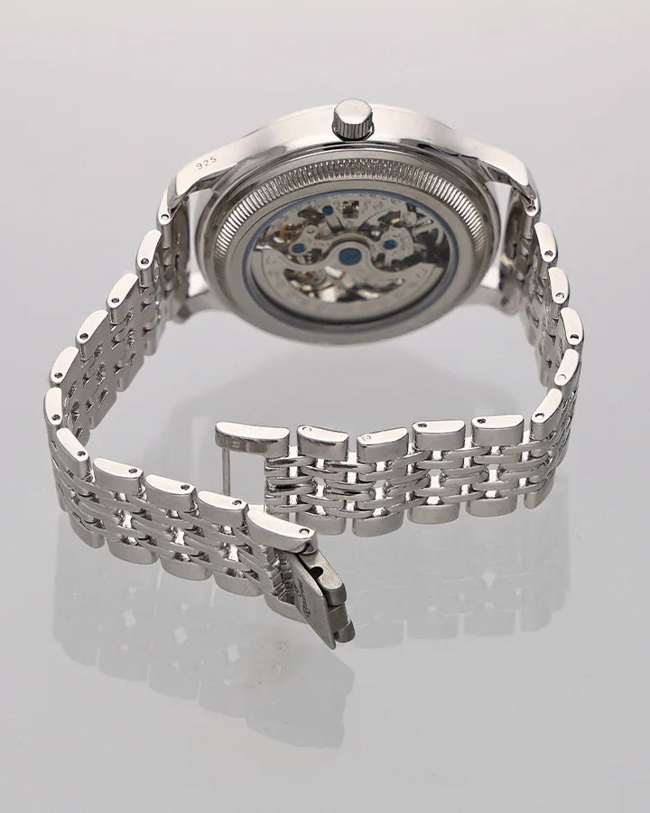 Skeleton Automatic Watch in 92.5 Silver