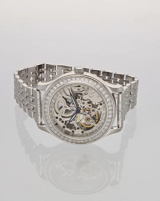 Skeleton Automatic Watch in 92.5 Silver