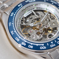 Roxerina Blue Tachymeter Silver Watch