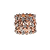 Twilight Luxe: Dual Tone Elegance Ring