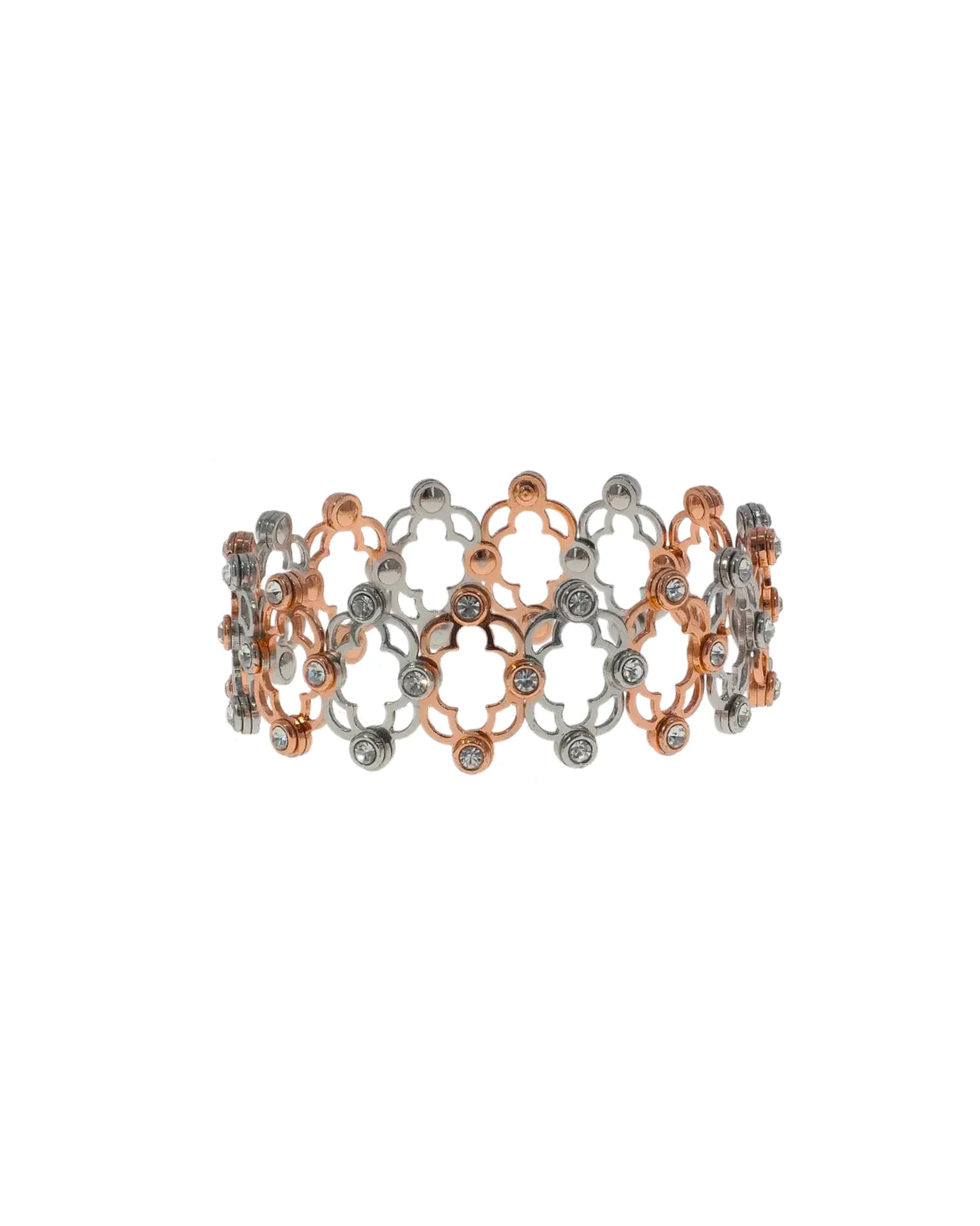 Twilight Luxe: Dual Tone Elegance Ring