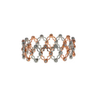 Twilight Luxe: Dual Tone Elegance Ring