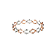 Twilight Luxe: Dual Tone Elegance Ring