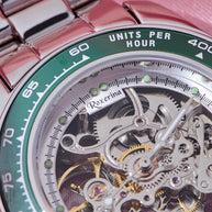 Roxerina Green Tachymeter Silver Watch