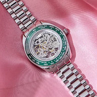 Roxerina Green Tachymeter Watch in 92.5 Silver