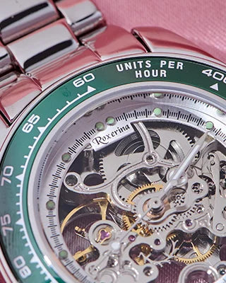 Roxerina Green Tachymeter Watch in 92.5 Silver