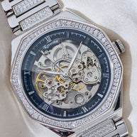 Roxerina Hexa Black Stone Silver Watch