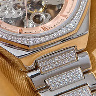 Roxerina Hexa Rose Gold Watch in 92.5 Silver