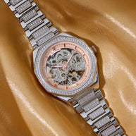 Roxerina Hexa Rose Gold Silver Watch
