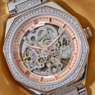 Roxerina Hexa Rose Gold Silver Watch