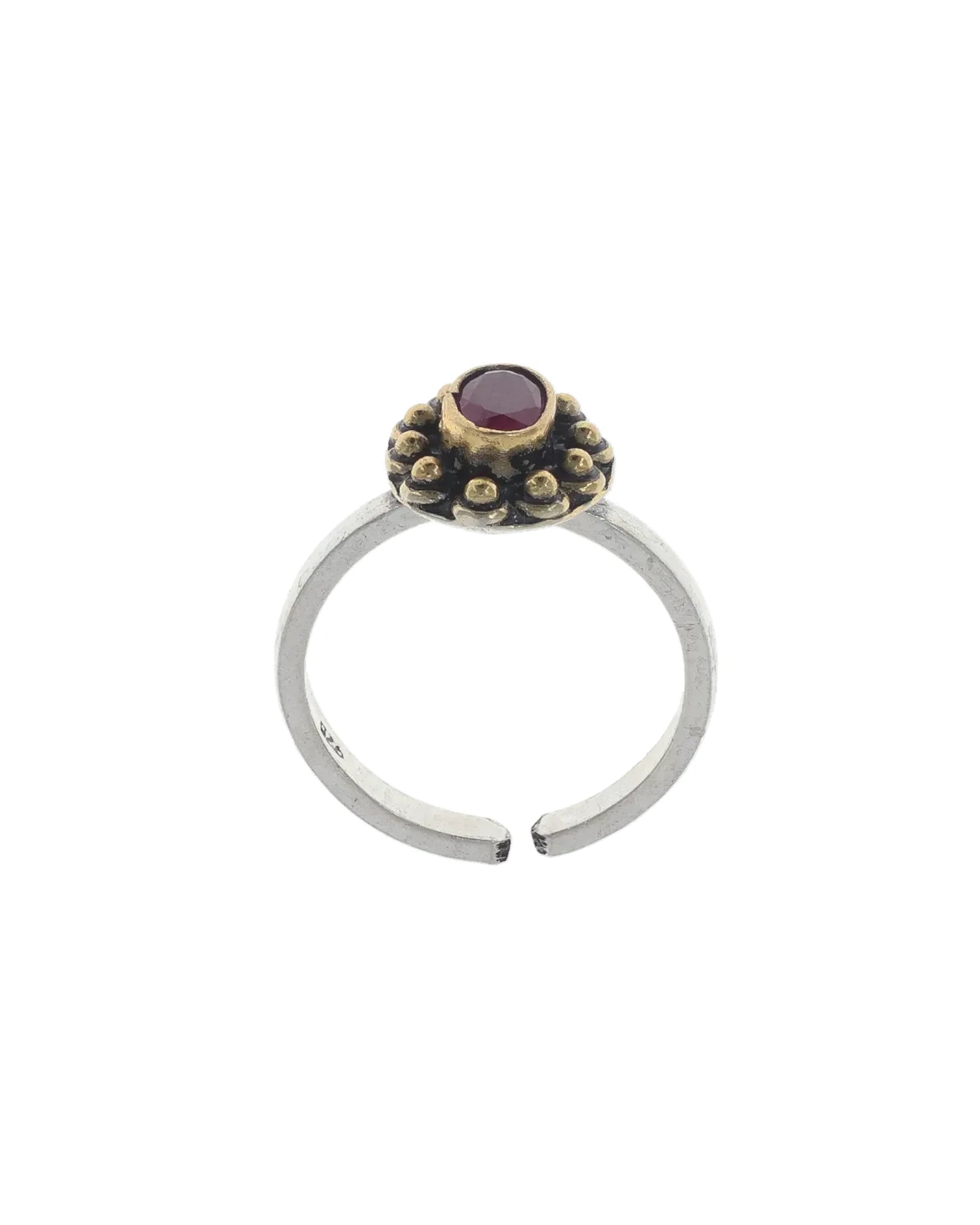 Ruby Royale: Antique Gold Toe Bichudi