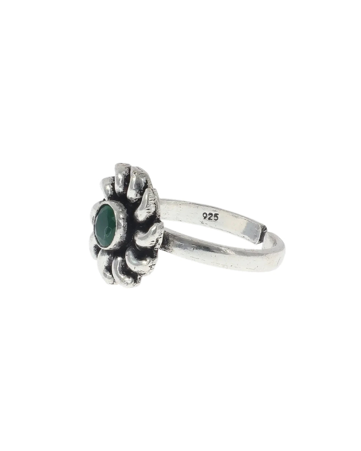 Emerald Elegance Toe Ring