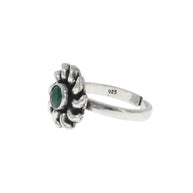Emerald Elegance Toe Ring