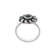 Emerald Elegance Toe Ring