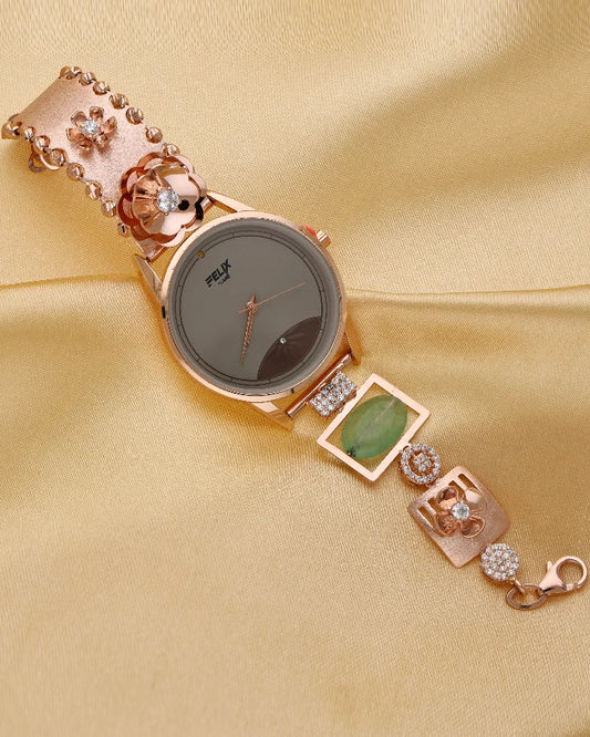 Felix Floral Watch in 92.5 Silver