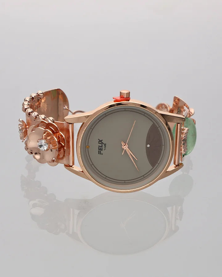 Felix Floral Watch in 92.5 Silver