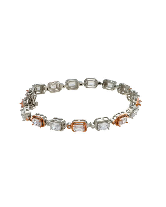 Twilight Glam Rose Gold Bracelet in 92.5 Silver