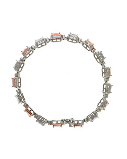 Twilight Glam Rose Gold Bracelet in 92.5 Silver
