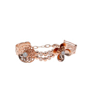 Glimmering Rose Charm Bracelet