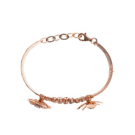 Glimmering Rose Charm Bracelet