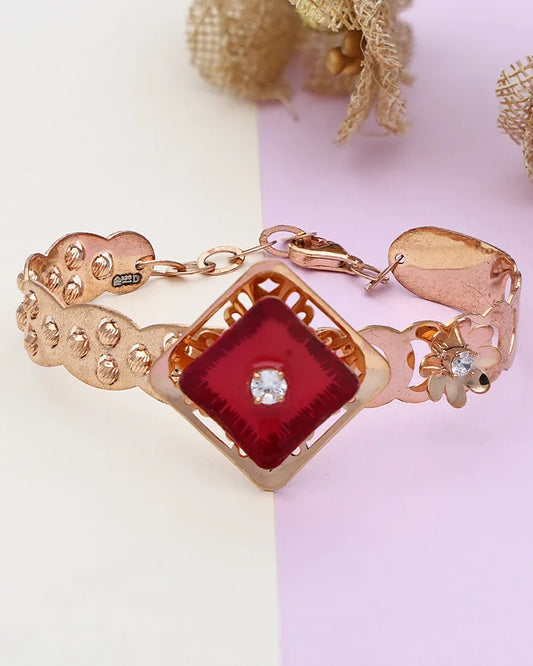 Felix Rose Gold Kemp Kada in 92.5 Silver