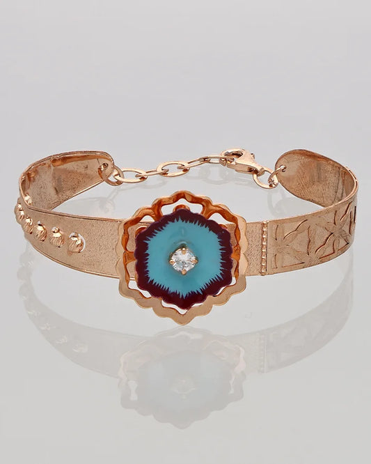 Felix Rose Gold Bridal Kada in 92.5 Silver