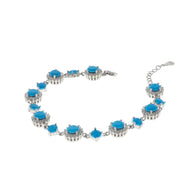 Twilight Bloom Blue Charm Bracelet