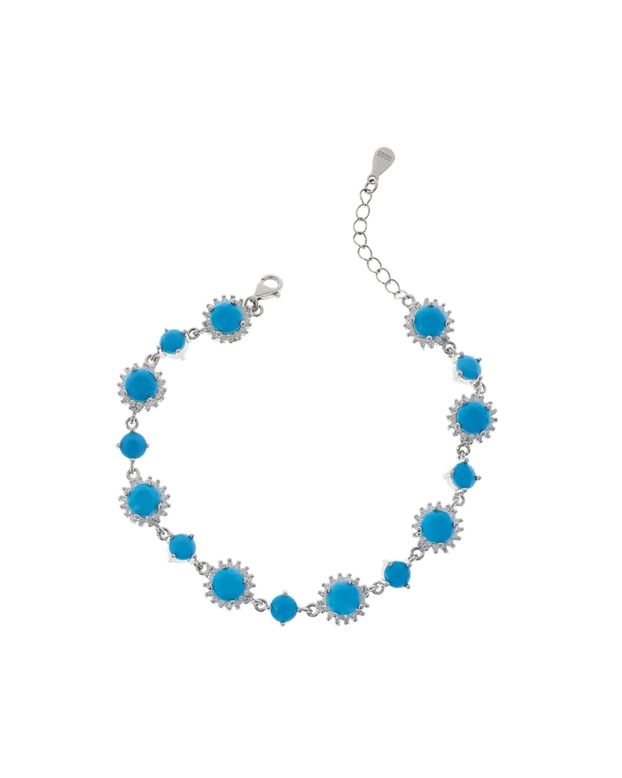 Twilight Bloom Blue Charm Bracelet