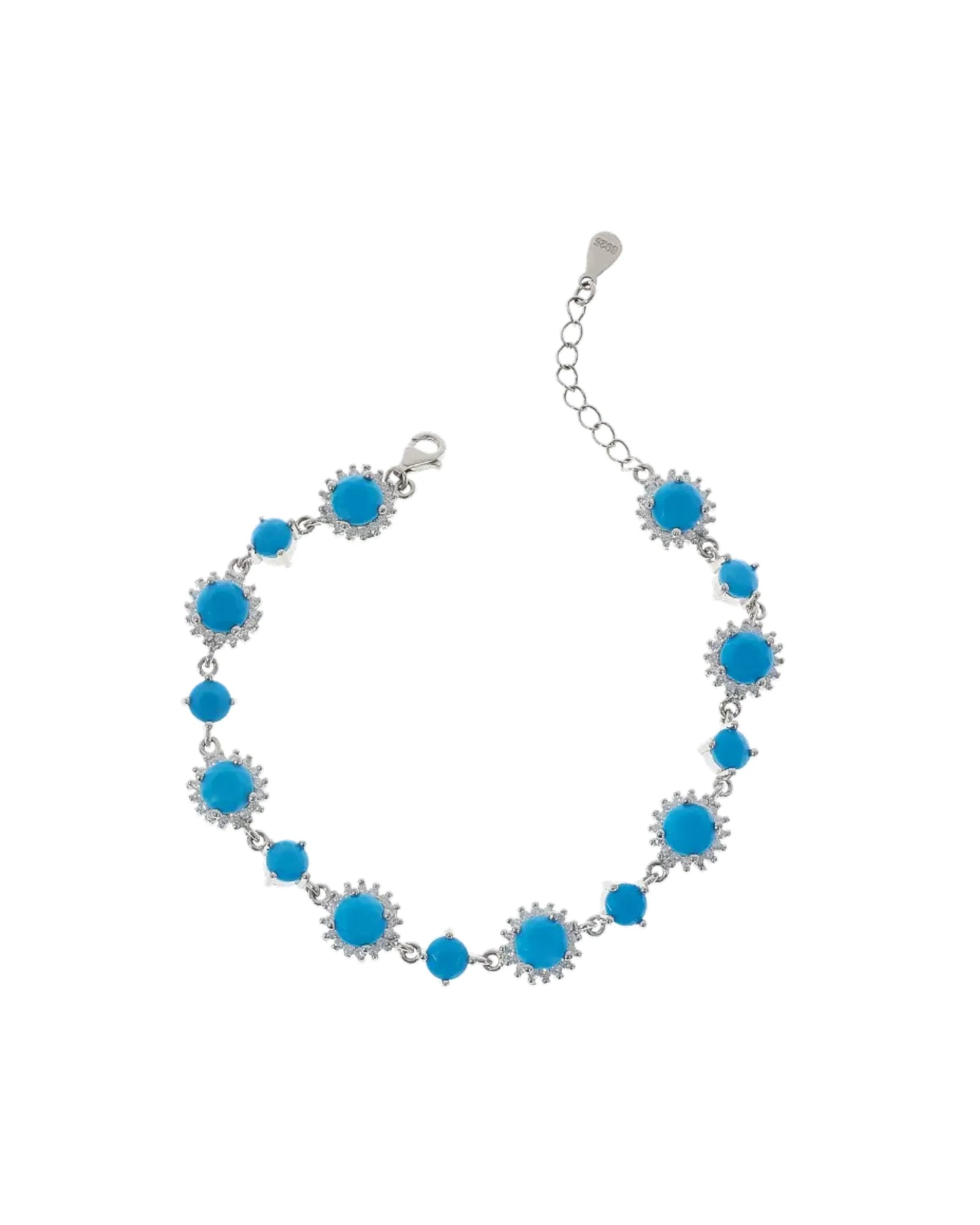 Twilight Bloom Blue Charm Bracelet