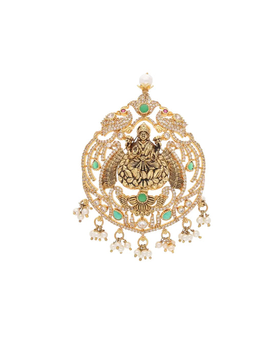 Peacock Elegance Lakshmi Heritage Pendant