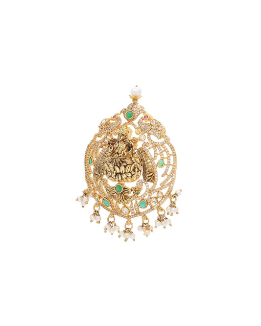 Peacock Elegance Lakshmi Heritage Pendant