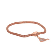 Heartfelt Rose Gold Charm Bracelet