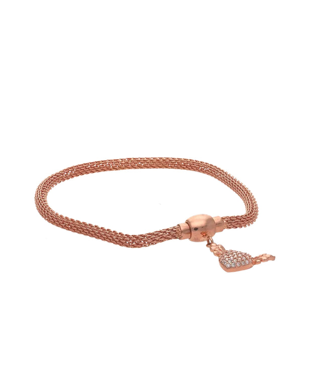 Heartfelt Rose Gold Charm Bracelet