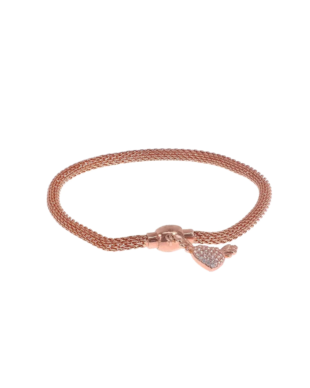 Heartfelt Rose Gold Charm Bracelet