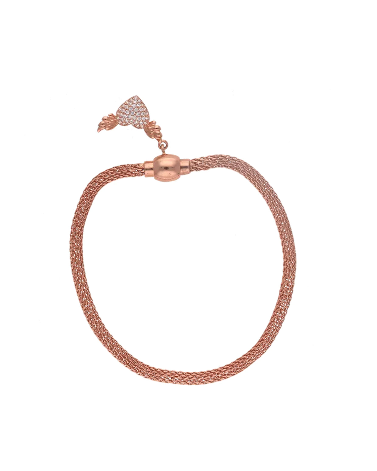 Heartfelt Rose Gold Charm Bracelet