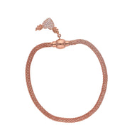 Heartfelt Rose Gold Charm Bracelet