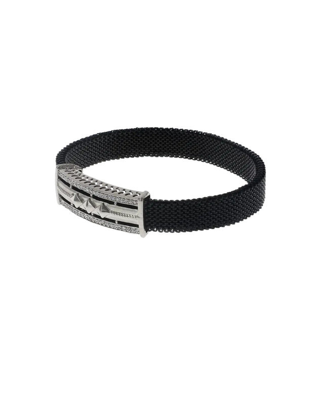 Twilight Luxe Kada: Silver & Diamond Charm