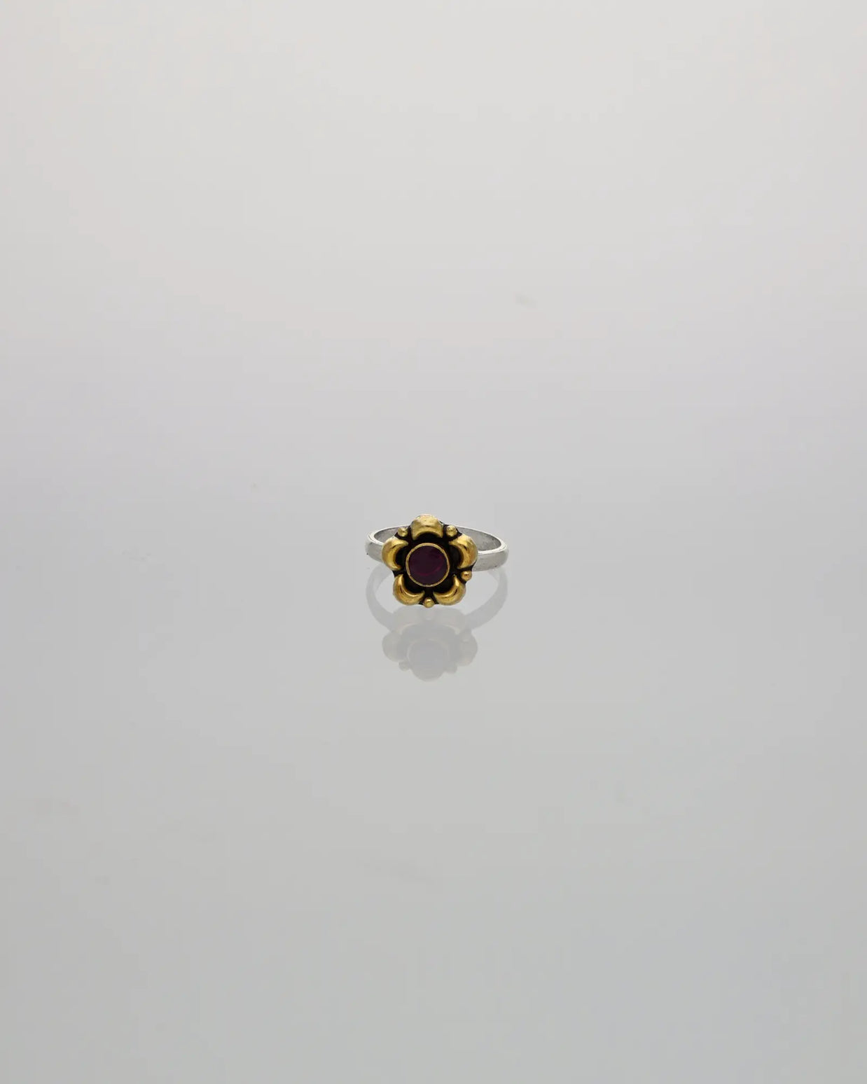 Ruby Bloom Toe Ring