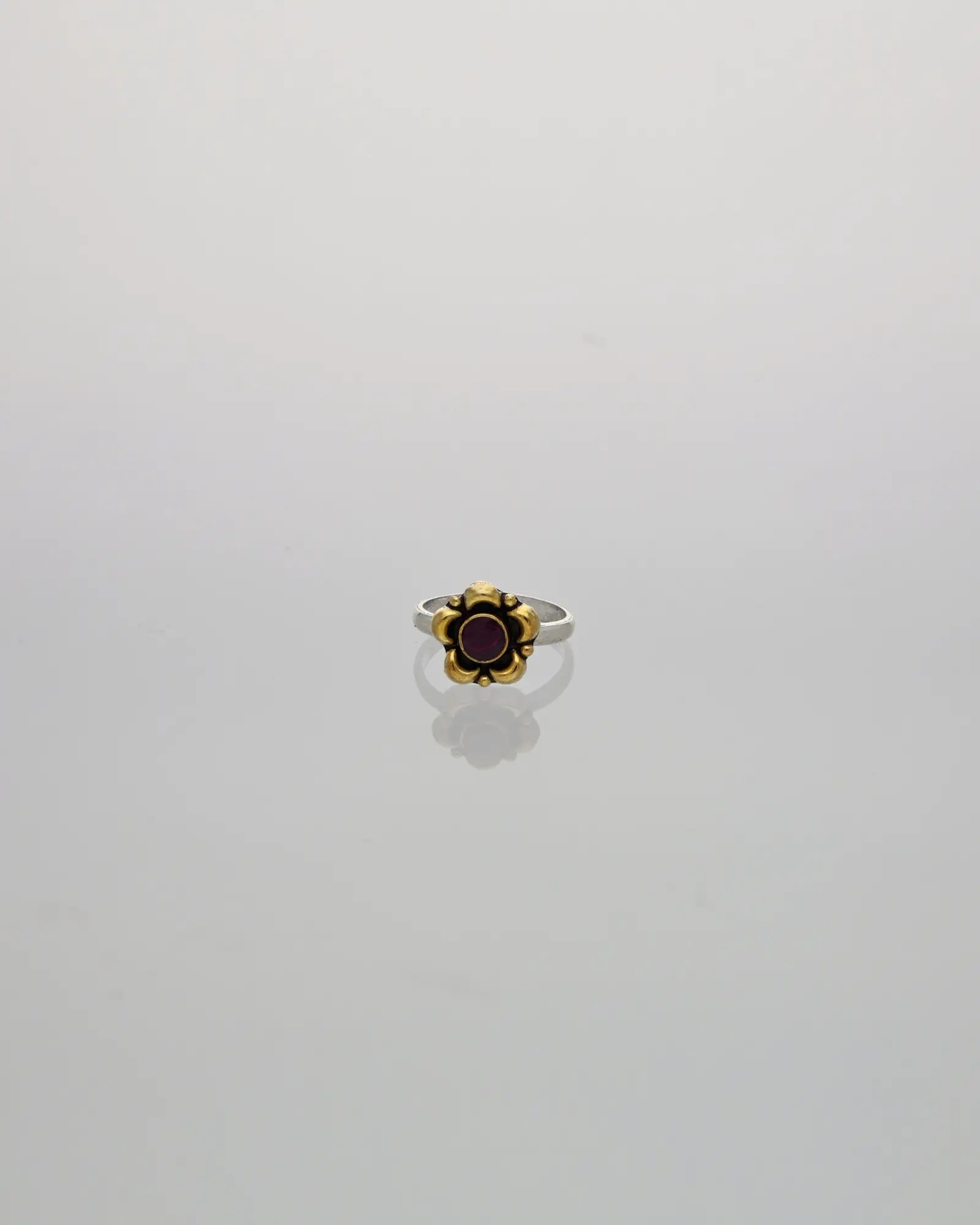Ruby Bloom Toe Ring