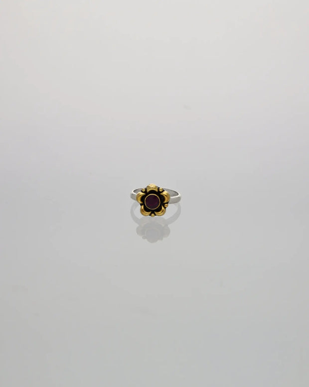 Ruby Bloom Toe Ring